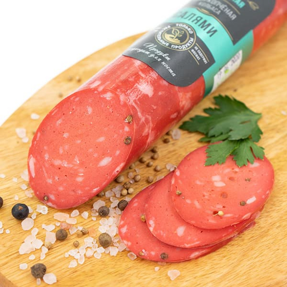 Вегетарианская колбаса полукопченая Салями (vegetarian sausage) VEGO | ВЕГО 400г