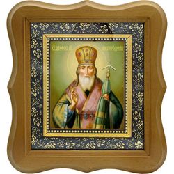 Феофил Печерский, Новгородский, преподобный архиепископ. Икона на холсте.