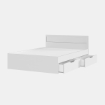 Гармония КР 605 Кровать с ящиками 140 Белый/Белый