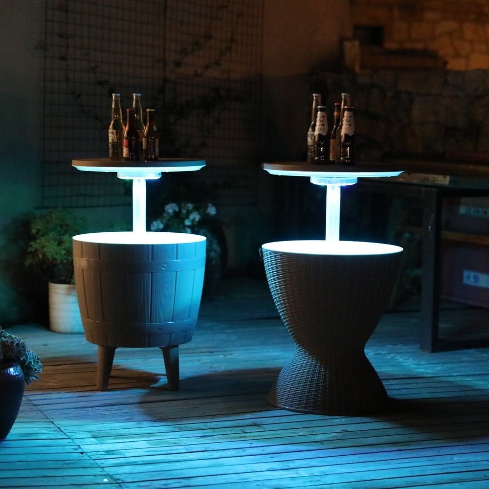 Стол пластиковый мини-бар Tagliamento Nova Cool Bar, белый, тортора