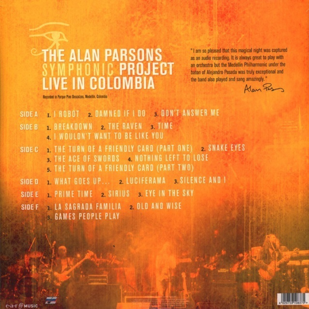 The Alan Parsons Symphonic Project / Live In Colombia (3LP)