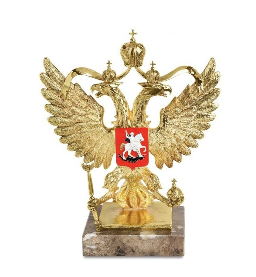 Скульптура "Герб РФ", золочение