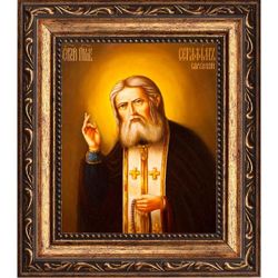 Святой преподобный Серафим Саровский. Икона на холсте.