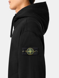 Худи на молнии Stone Island Oversized-fit 6100009 Organic Cotton Fleece Black