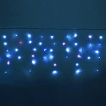 Гирлянда для улицы БАХРОМА «Мерцание» ш3м* в40/60см 100 ламп LED, прозр.провод,1 режим, IP-54, Синий/Белый мерцает (возможность соединения)