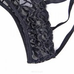 Стринги с доступом Black Bow, 3XL