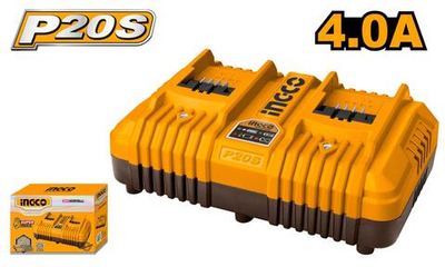 Двойное зарядное устройство 2х20B 2A+2A INGCO FCLI2034 INDUSTRIAL