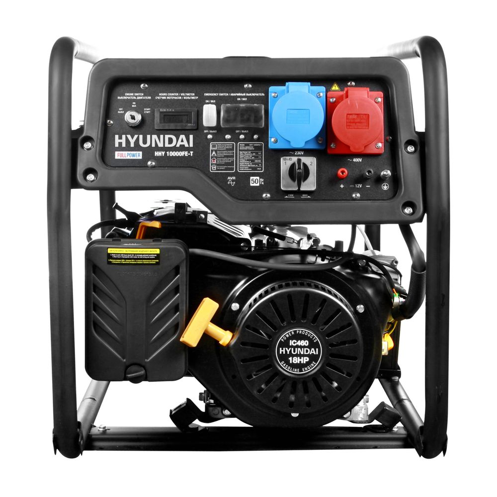 Бензиновый генератор Hyundai HHY 10000FE-T - [7.5 кВт / 220V-380V] эл. старт