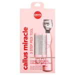 Onyx Professional, Callus Miracle, педикюр, 3 шага, набор из 10 предметов