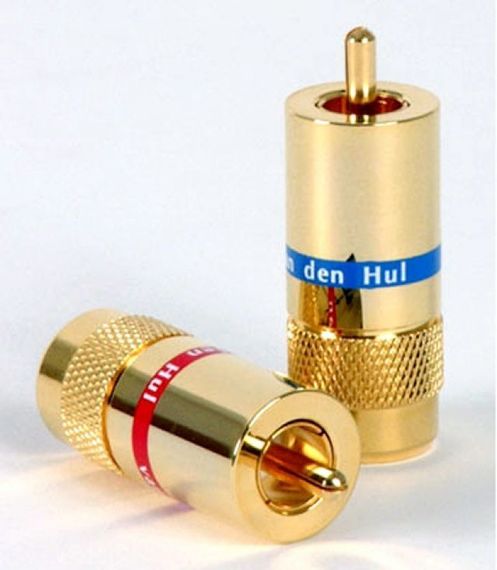 Разъем RCA Van den Hul C-4.0 Цвет золотой. Синяя маркировка