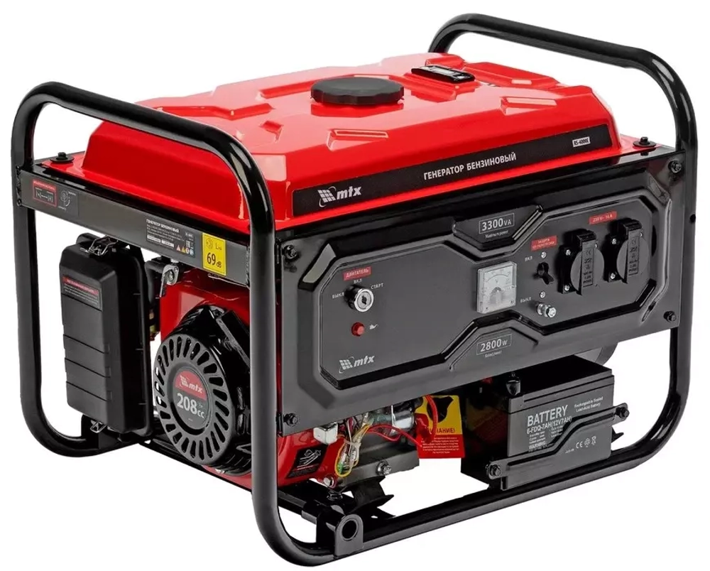 Генератор бензиновый MTX RS-4000E, 3,3 кВт, 230В, электростартер