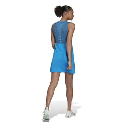 Женская Платье теннисное Adidas Tennis Premium Primeknit Dress - blue rush/shadow navy/orange rush