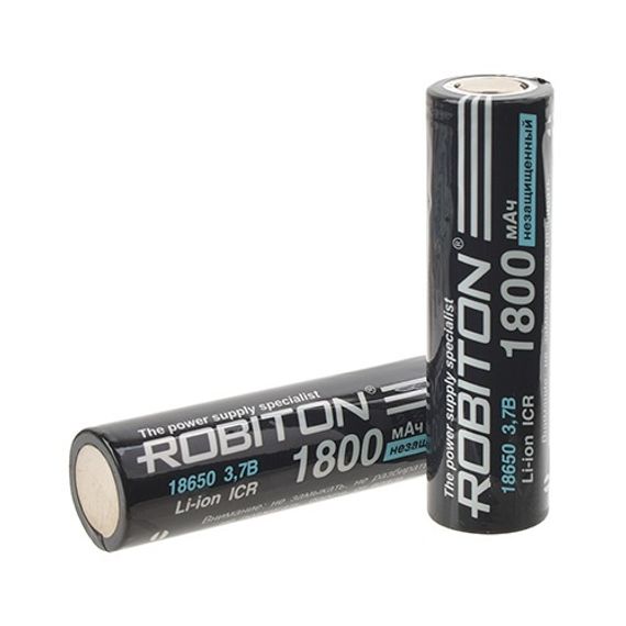 Аккумулятор Robiton 18650 Li-Ion 1800 mAh без защиты