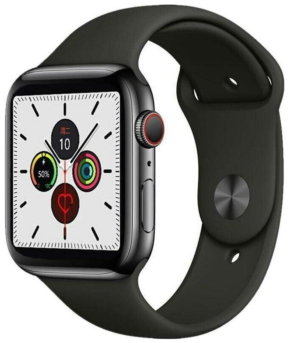 Умные смарт часы X7 PRO Smart Watch New 2022 / X7 про с беспроводной зарядкой, фитнес трекером, пульсометром / Идеальный подарок, 45mm, Black Черный