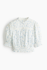 Хлопковая блузка с защипами - H&M