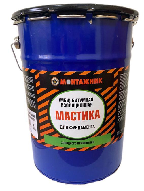 Мастика битумная изоляц. МБИ  МОНТАЖНИК   20кг