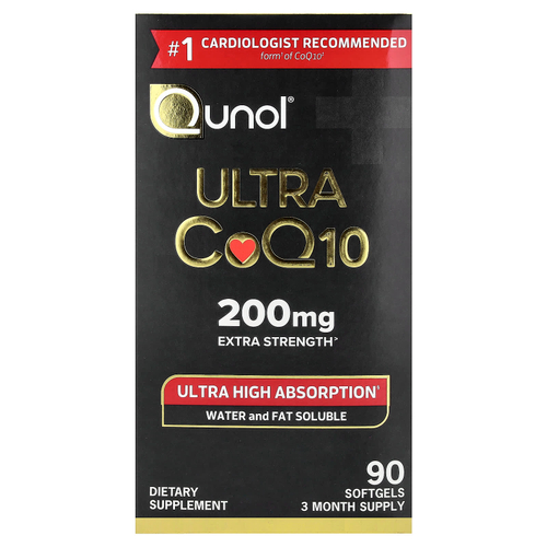 Qunol, Ultra CoQ10, 200 мг, 90 капсул