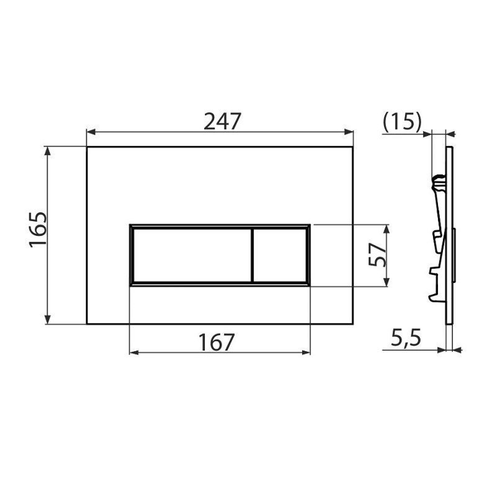 Кнопка смыва хром матовый Alcadrain (Alcaplast) M572