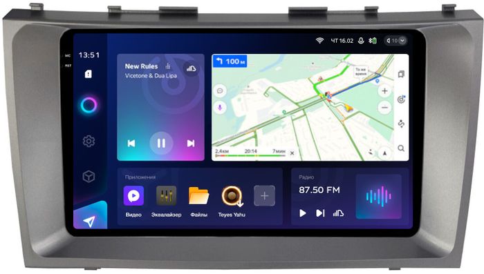 Магнитола для Toyota Camry 40 2006-2011- Teyes CC3-2K QLed Android 10, Быстрая, SIM-слот, CarPlay