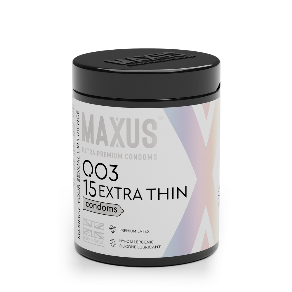 Презервативы MAXUS 003 №15 с железным кейсом, экстремально тонкие X-Edition, 15 шт