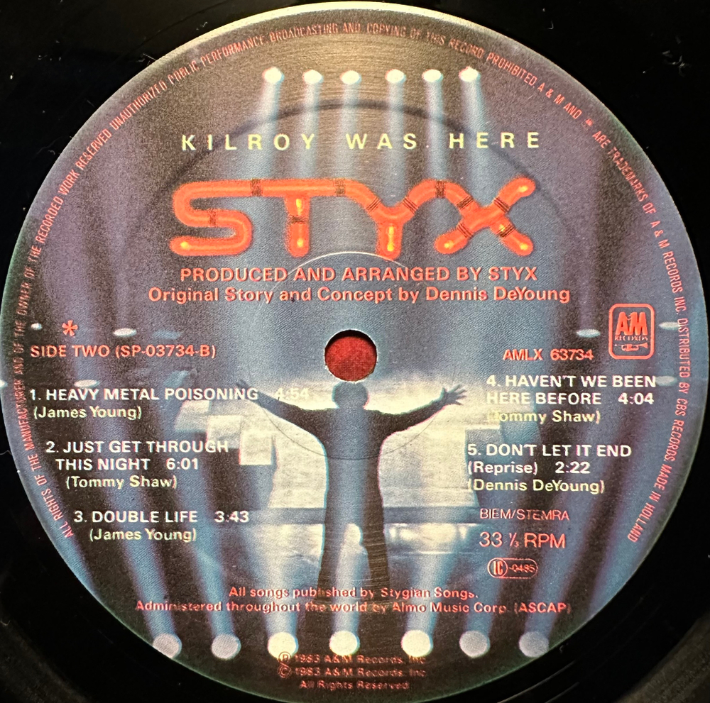 Styx - Kilroy Was Here (Голландия 1983г.)