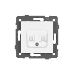 Механизм компьютерной розетки двойной SCT-MPC2-PL-WH-V (RJ-45, CAT6) (Arlight, -)
