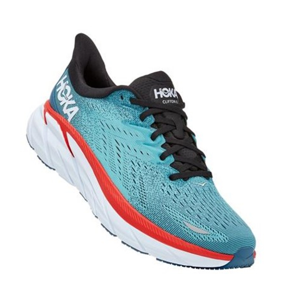 Кроссовки HOKA CLIFTON 8 Real Teal  Aquarelle арт. 1119393RTAR, бирюзовый, муж.