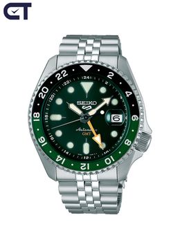 Seiko SSK035K1 5 Sports SKX мужские наручные часы — автоматический GMT с зелёным циферблатом