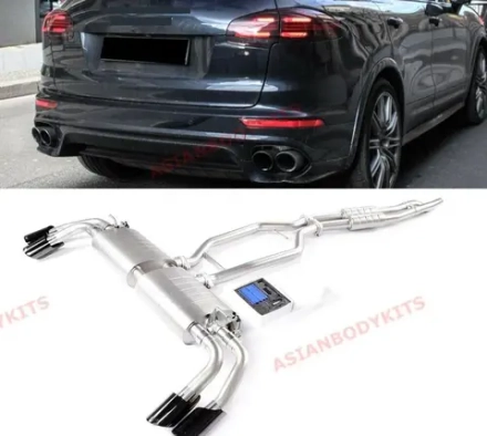 Выхлопная система с заслонками для Porsche CAYENNE 958.2 VALVED EXHAUST CATBACK MUFFLER 15-17 3.6