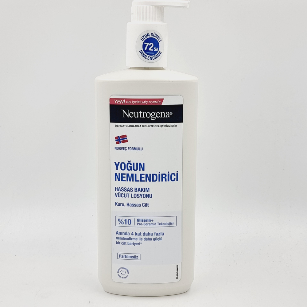 NEUTROGENA интенсивно увлажняющий лосьон для тела для чувствительной и сухой кожи, без отдушки, 400 мл (Италия)