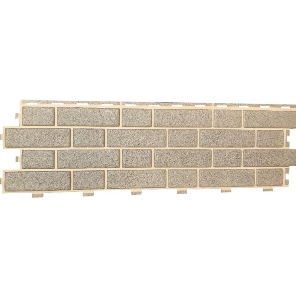Сайдинг виниловый Tecos Brickwork Михелен Бежевый меланж 1140х350 мм