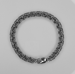 Silver Moon Браслет Бисмарк серебряный черненый, ширина 5 мм