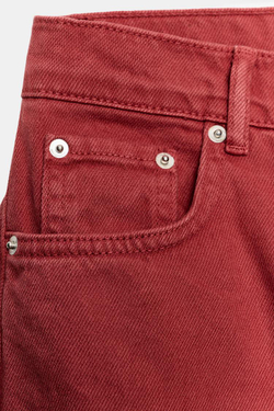 ZARA ДЖИНСЫ КАПРИ BALLOON СО СРЕДНЕЙ ПОСАДКОЙ — ZW COLLECTION, КРАСНЫЙ