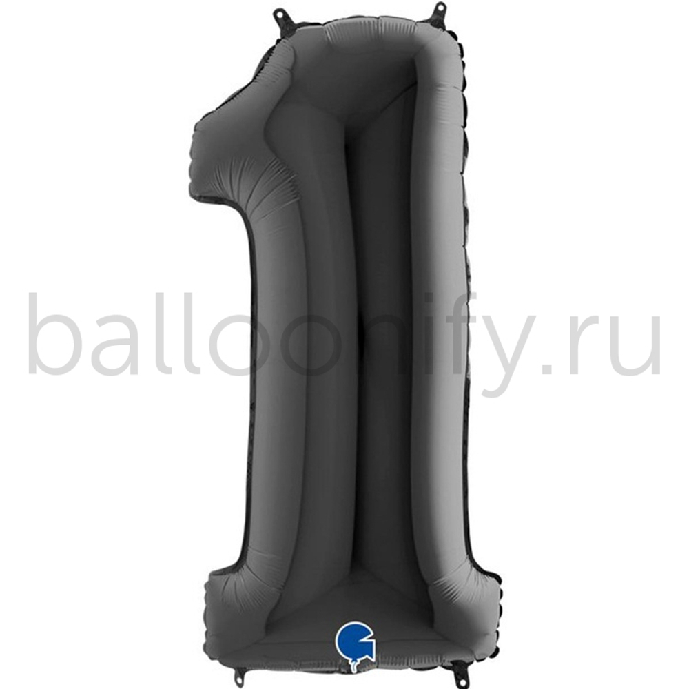 Шар ЦИФРА 1 Black 40" 102 см