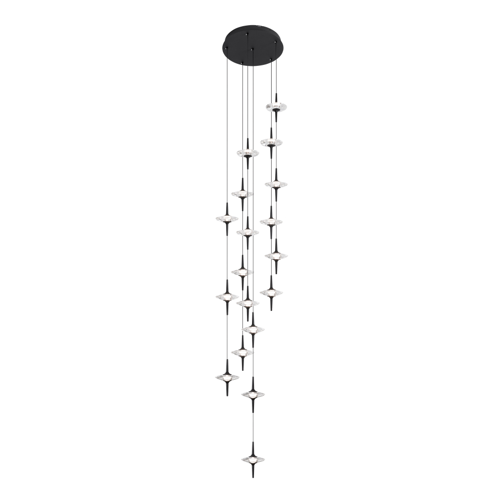 Светильник подвесной ST-Luce Черный/Прозрачный LED 18*5W ZENITH sl6231.403.18