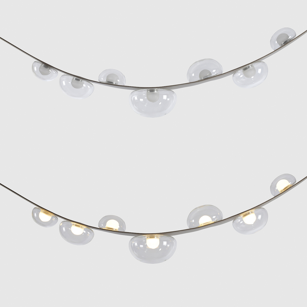 Подвесной светодиодный светильник Crystal Lux BOSQUE SP7 L3000 GREY/TRANSPARENT