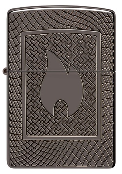 Зажигалка Zippo Armor® с покрытием Black Ice®, латунь/сталь, чёрная, 29x10x60 мм