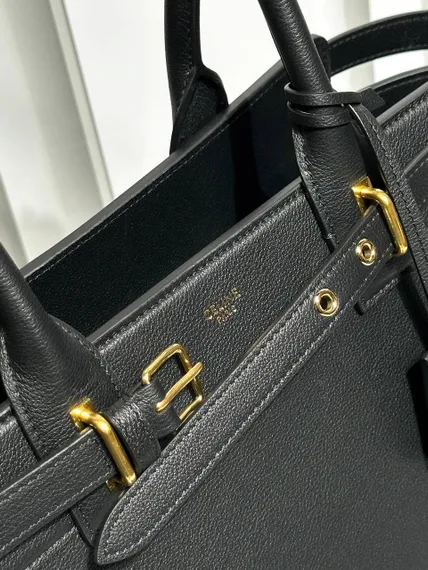 Сумки CELINE CONTI из натуральной телячьей кожи черный
