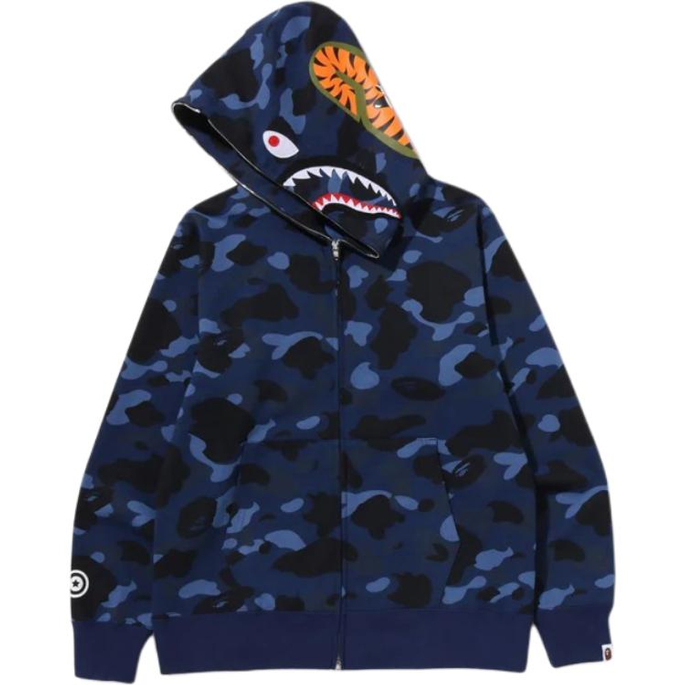A Bathing Ape Bathing Ape Ss26 Color Camo Shark Full Zip Худи Свитшот синий