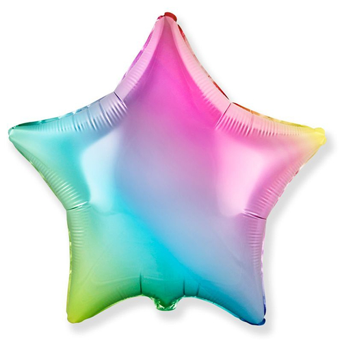 Звезда 18" Радуга нежный градиент / Rainbow gradient Fm