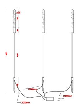 Грунтовый светильник 3W 3000K 4048-3T черный Reedy Favourite