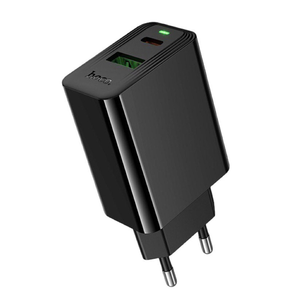 Сетевое зар. устр. Hoco CS95A 1USB/1C 30W QC3.0 черное