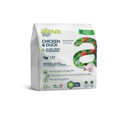 Alleva Holistic Kitten Курица/Утка/Алое вера/Женьшень (б/зерн) для котят 1,5 кг
