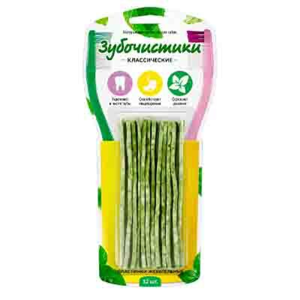 Деревенские Лакомства д/собак Зубочистики Пластинки жевательные, 12шт