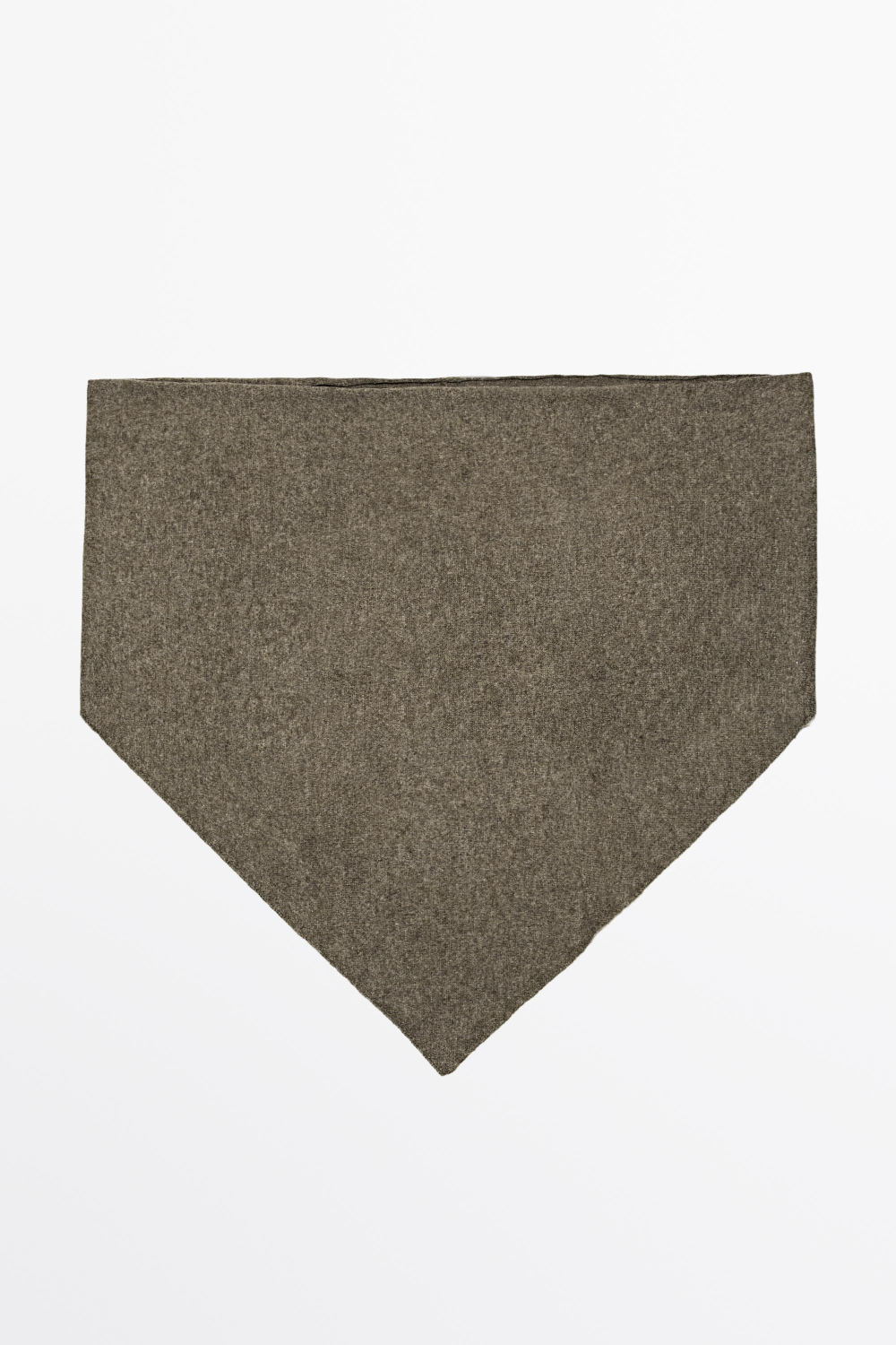 Massimo Dutti Трикотажная бандана из смесовой шерсти и кашемира, темный хаки