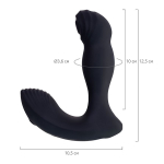 Черный вибростимулятор простаты 12,5см с пультом ДУ Erotist Toys Mounto