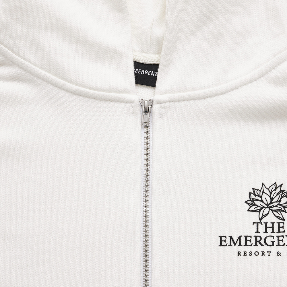LOTUS ZIP-UP HOODIE OVERSIZED
