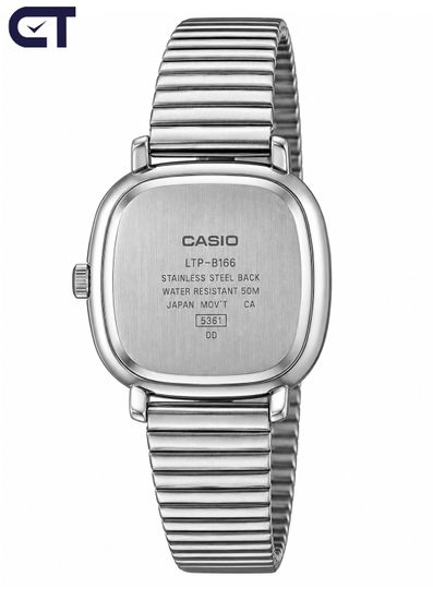 CASIO LTP-B166D-4A CASIO Collection женские наручные часы — розовый циферблат, прямоугольный корпус и водостойкость 50 м