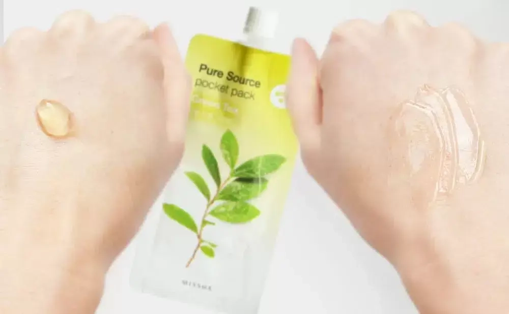 Pure Source Pocket Pack - Green Tea, Ночная несмыв.маска для лица с зелёным чаем 10 мл (до 05.03.28)