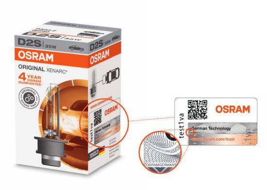 Проверка подлинности лампы D1S Original Osram